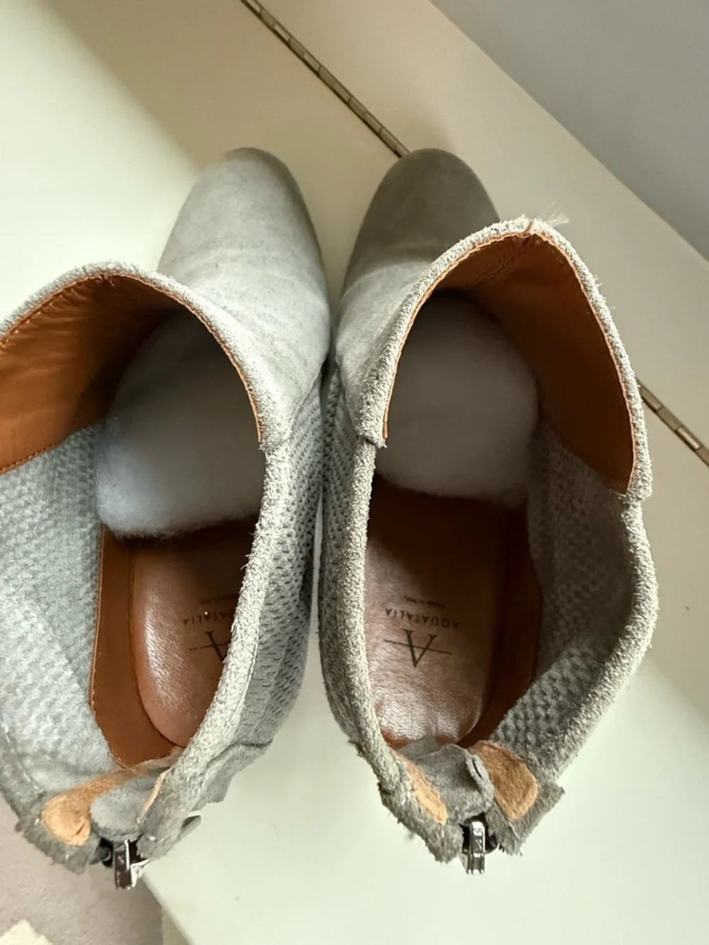 Aquatalia Grey Suede Ankle Booties – Made in Italy Size 8.5 EUC
